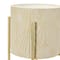 Cream &#x26; Gold Boho Embossed Metal Planters with Stands Set